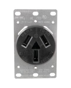No Logo 5206 Single-Flush Range Receptacle (3 wire)