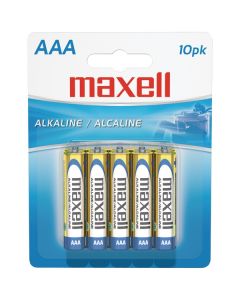 Maxell 723810 - LR0310BP Alkaline Batteries (AAA; 10 pk; Carded)