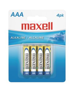 Maxell 723865 - LR034BP Alkaline Batteries (AAA; 4 pk; Carded)