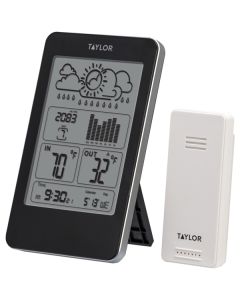 Taylor Precision Products 1733 Indoor/Outdoor Digital Thermometer with Barometer & Timer