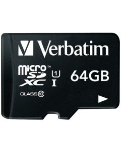 Verbatim 44084 64GB Class 10 microSDXC Card with Adapter