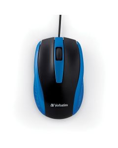 Verbatim 99743 Corded Notebook Optical Mouse (Blue)