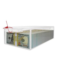 Nadex Coins NCC1-1126 Clear Acrylic Cash Box with Slipping Cover